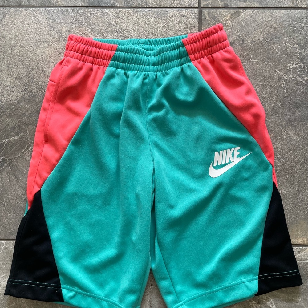 Nike Retro Men’s Shorts - Aqua, Coral, and Black
